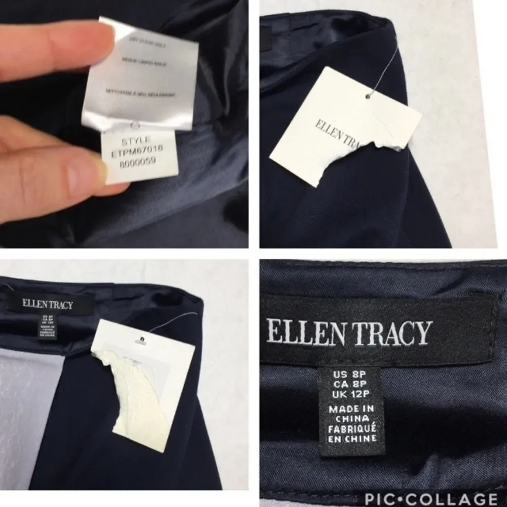 Ellen Tracy Faux Wrap Pencil Skirt Prism Multi 8P NWT